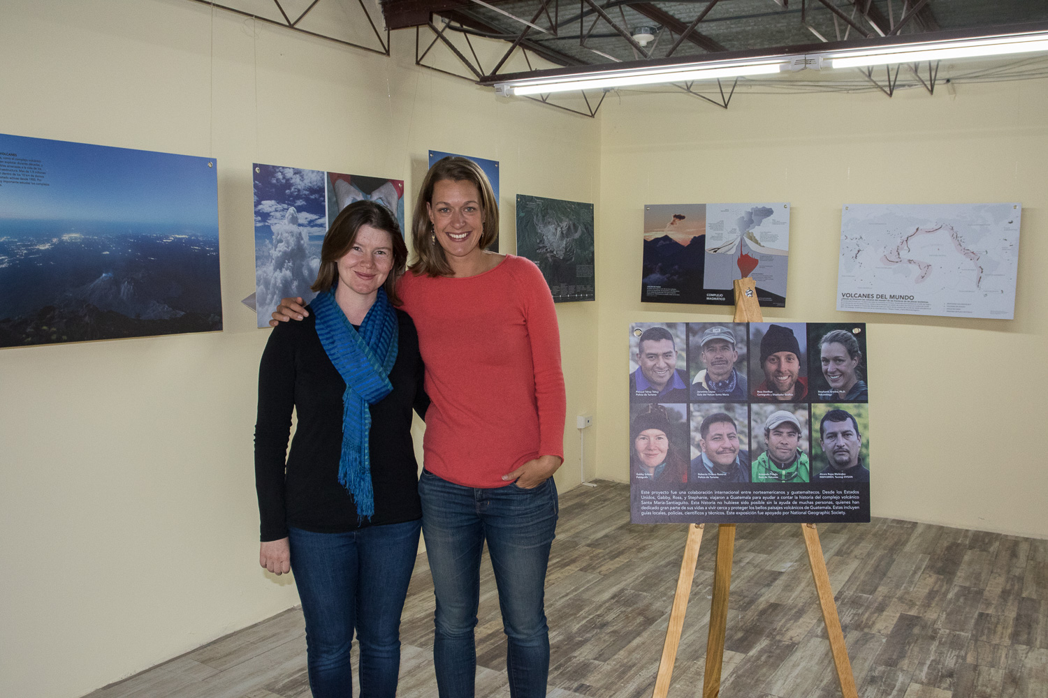 Gabby and Stephanie, just before the exhibit was opened to the public.